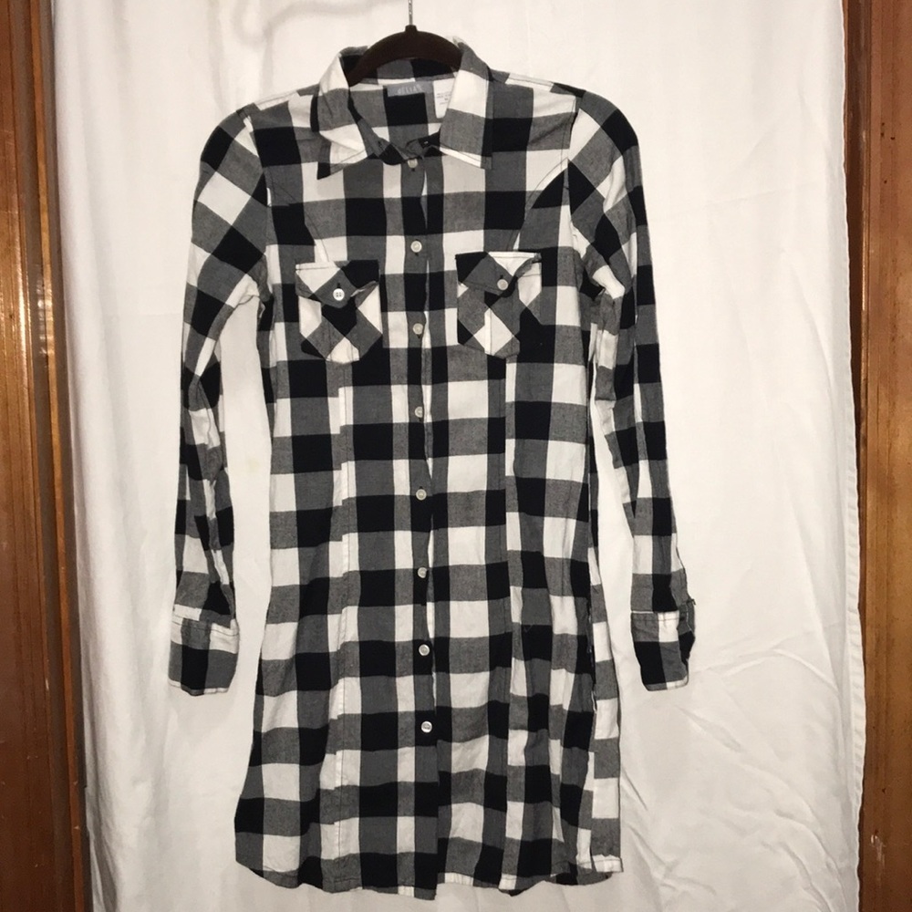 Black and white checkered dress